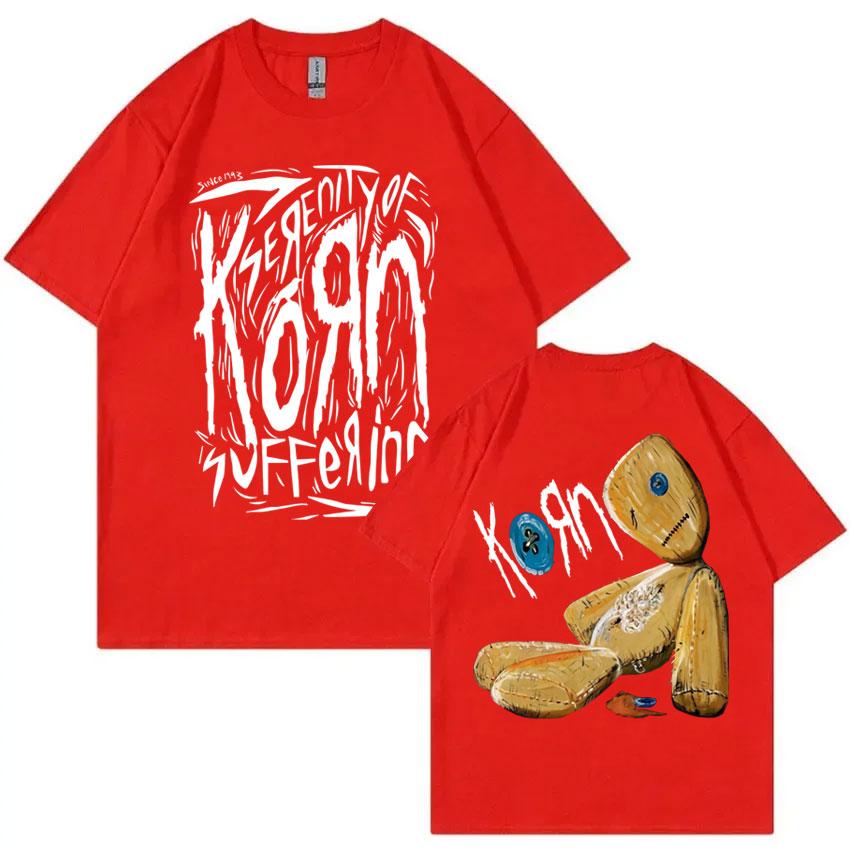 

Rock Band Korn World Tour Music Graphic T-Shirt Unisex Women 100% Cotton Oversized Short Sleeve Tee Unisex s Casual Hip Hop Streetwear S