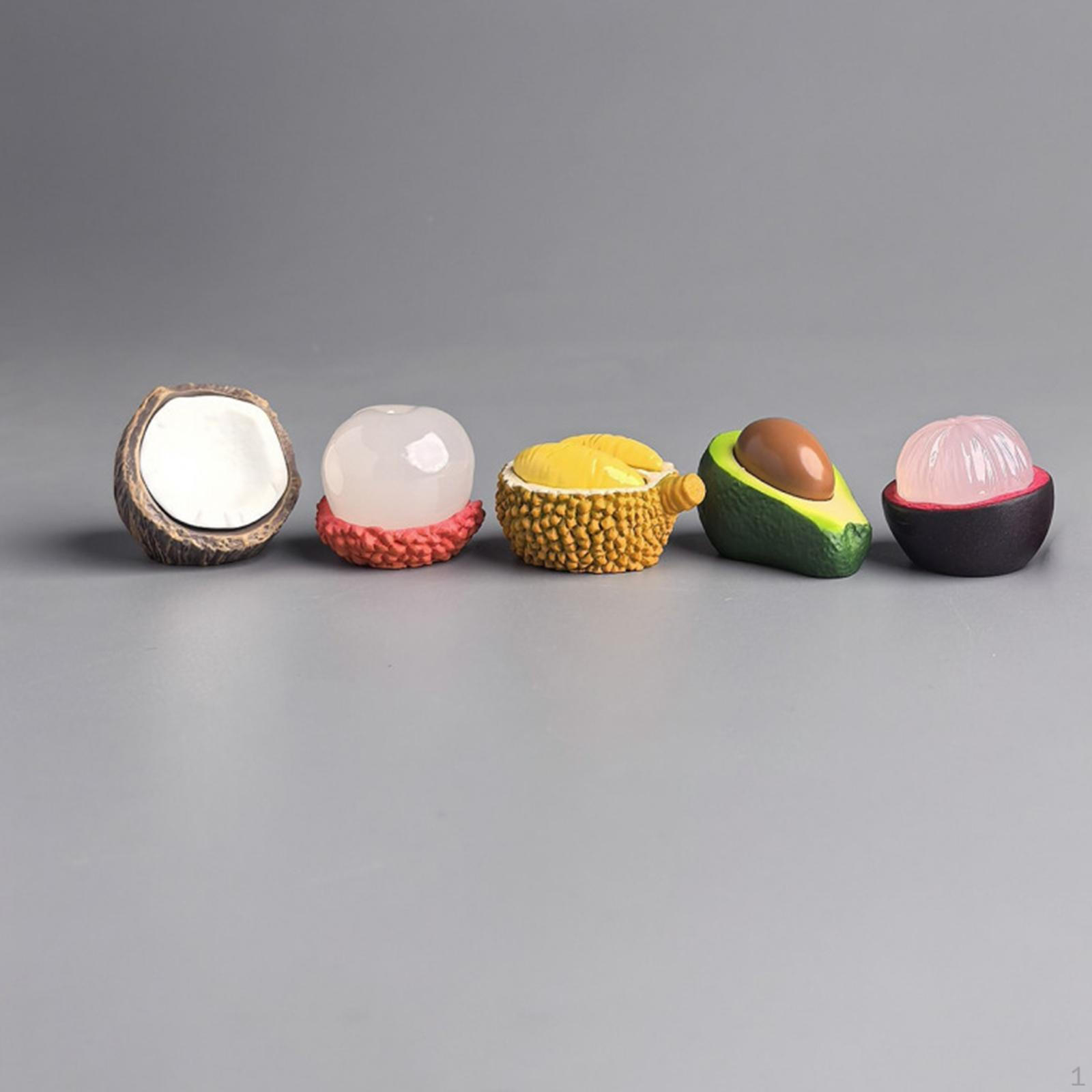 

5Pcs Fruit Car Dashboard Decoration Figurines Unique Statue Vehicle Console Ornaments for Desk
