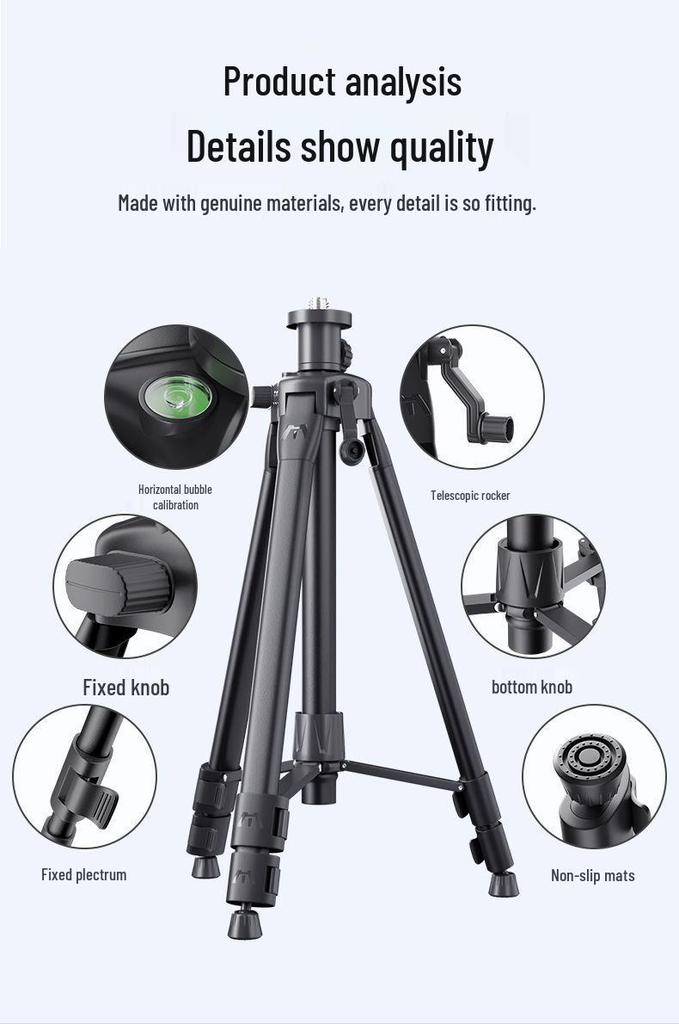 Universal Retractable Tripod with Thickened Support for Infrared Laser Leveling Instrument