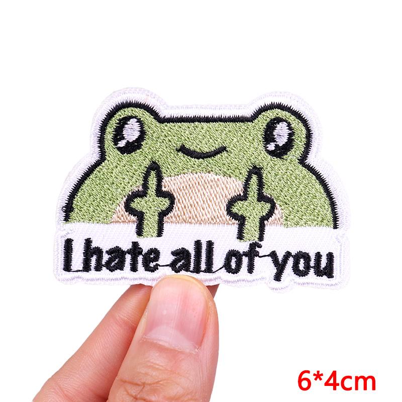 NEW Cartoon Animal Embroidered Patches Goose Frog Cat Patch Iron On Patches For Clothing Hats Jackets Backpack Embroidery Badges