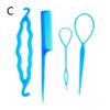 4Pcs Headgear Disc Hair Set Style Hair Extension Pin Hairs Stick Pointed Tail Comb Disc Hairs Set Styling Tools Braiders Styling