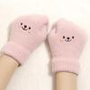 Women Touch Screen Outdoor Knitted Mittens Fluffy Winter Gloves All Finger Gloves