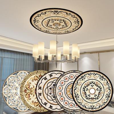 1 ST Behang Rond PVC Waterdicht Zelfklevende Vloer Muursticker Woonkamer Muurstickers Parket Plafondlamp Decoratief