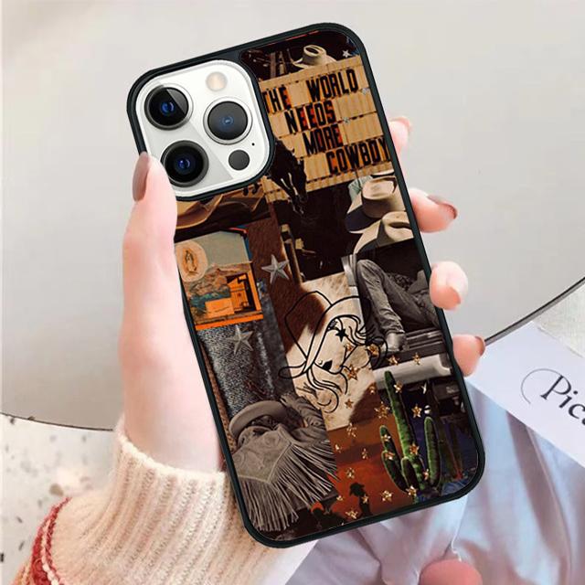 Western Cowgirl Cowboy Boho Aesthetic Phone Case Cover For iPhone 17 Air 15 16 14 Plus 11 12 13 Pro Max Apple max