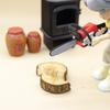 1Pcs Mini Furniture Dolls Play Home Toy 1/12 Scale Dollhouse Chainsaw Logging Wood Saw Diy Model Scene Decoration