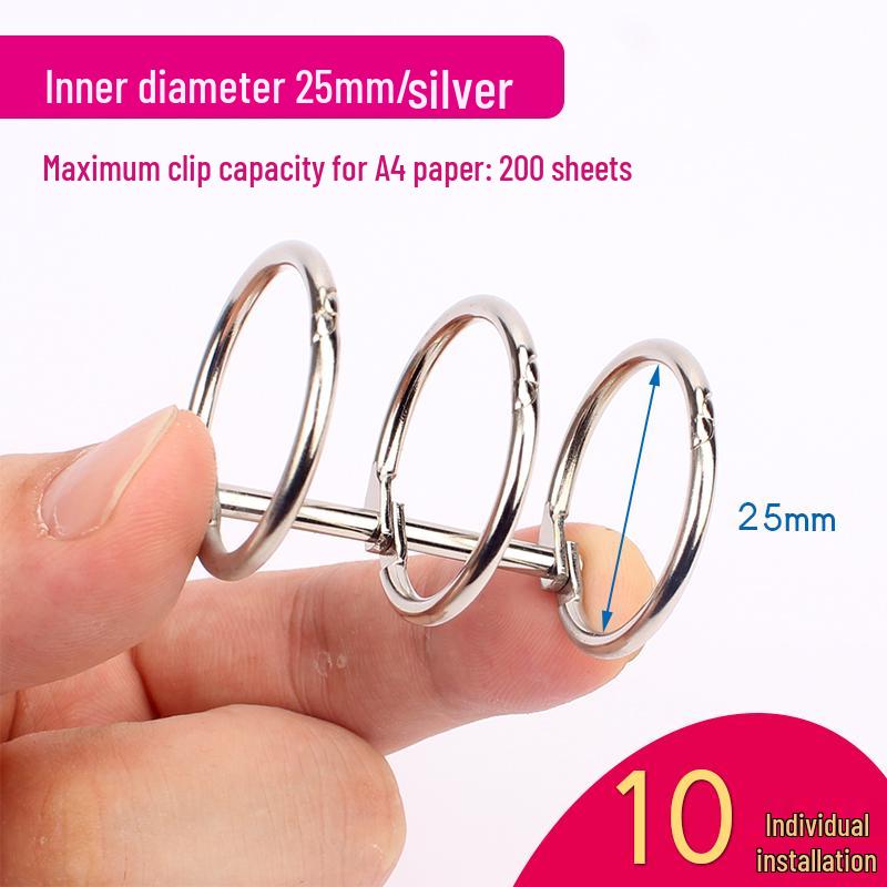 Six-Hole Metal Binder Rings - Multi-Hole Loose Leaf Binding Clip