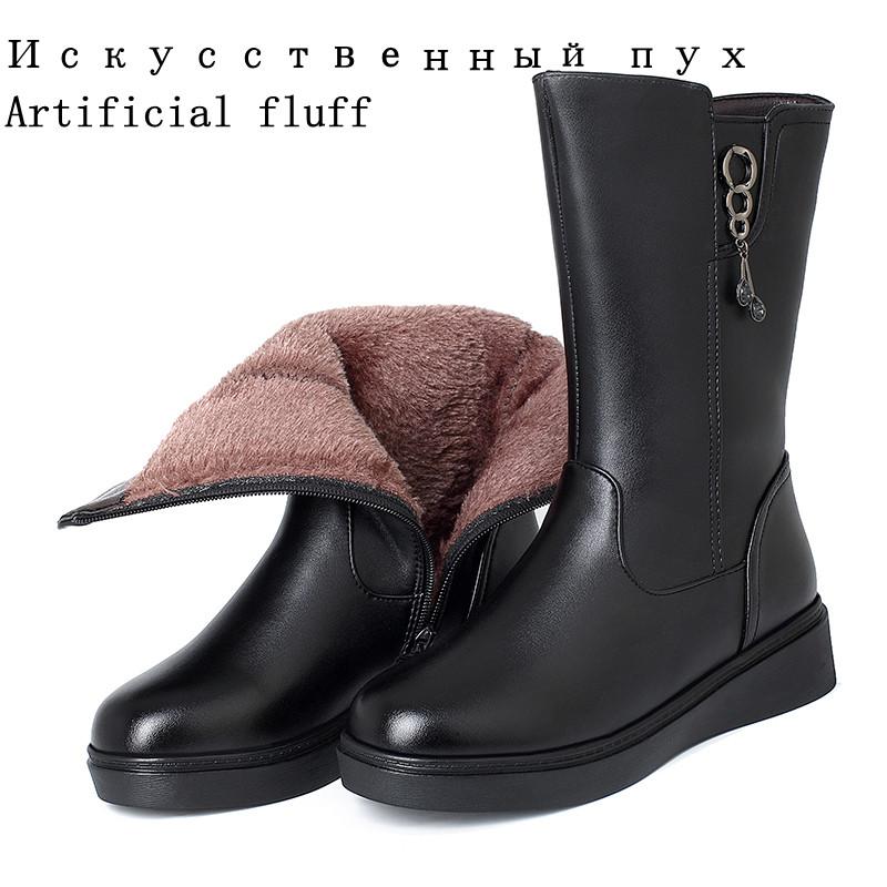 

Fashion AIYUQI Women s Winter Boots Wool 2025 New Large Size 41 42 43 Women s Snow Boots Wool Flat Women s Mid-Boots 35
