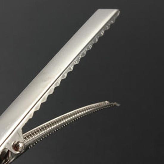 50 Pcs Metal Single Prong Alligator Women Hair Clips Barrette DIY 32mm-75mm