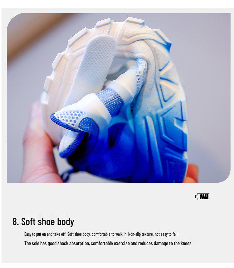 Girls' Summer 2025 White Mesh Breathable Sports Shoes