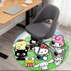 1pc Adorable Sanrio Family Printed Office Chair Carpet Round Rug Under The Table, Perfect for Living Room, Bedroom, Kitchen, Non-slip Floor Mat
