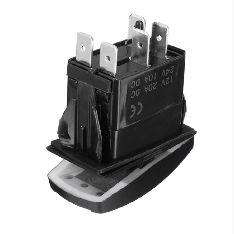 2Pcs 20A 12V Blue LED Lighted Waterproof Rocker Switches Marine Boats Rocker Switches 5 Pin Toggle Switches Enduring