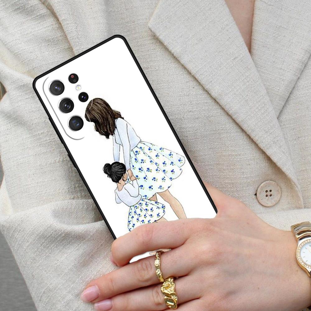 Mom and Daughter Cell Phone Case for Samsung Galaxy S26 Ultra S25 S24 S23 S22 S21 S20 Note10 Cover