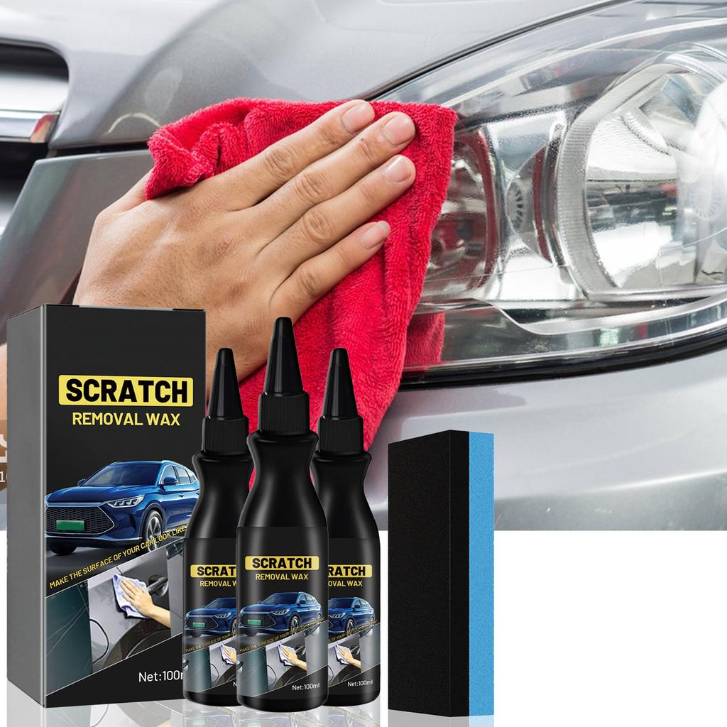 Car Scratch Wax, Car Paint Scratch Balm, Car Scratch Wax Sponge Set For All Car Paint Care 100ML