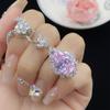 Sace Gems Classic Copper Alloy Zircon Ring Earrings Pendant Necklace Jewelry Sets Wedding Party Gifts