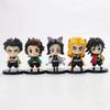 Demon Slayer Chibi-style Sitting Tanjiro And Zenitsu Agatsuma Toy Figurine/car Toy