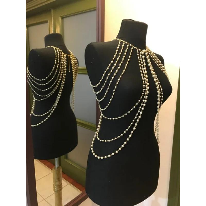 

fringe Body necklace Beach cape breast chain