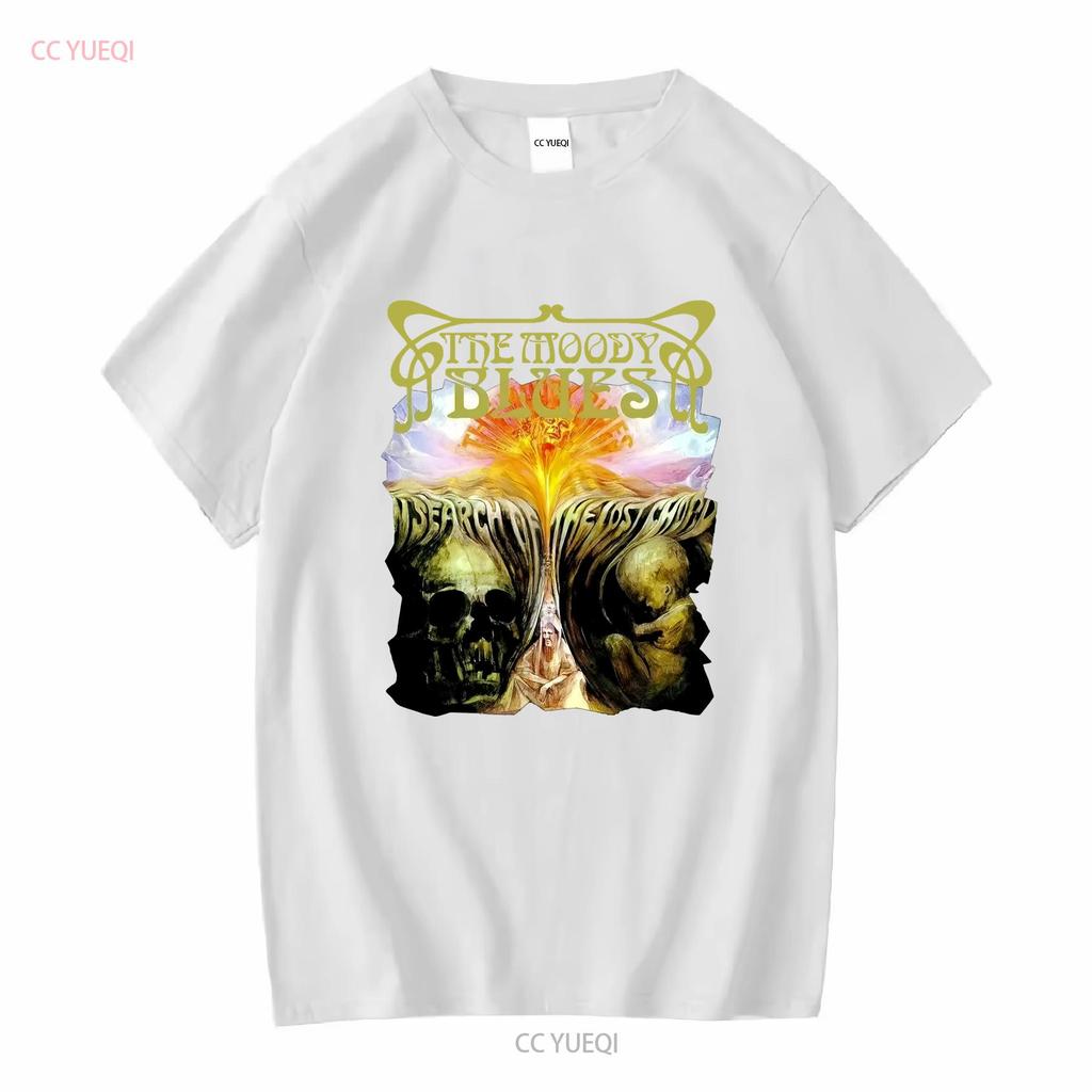 Pánské tričko The Moody Blues Search of Lost Chord Vtipné Černé Bavlněné Vintage Prané Streetwear Unisex Prodyšné Mírně Ležérní