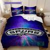 Biancheria da letto vibrante con eredità cestistica San Antonio Spurs(1 * copripiumino + 2 * federa, senza nucleo)Set di Biancheria da letto morbido e confortevole