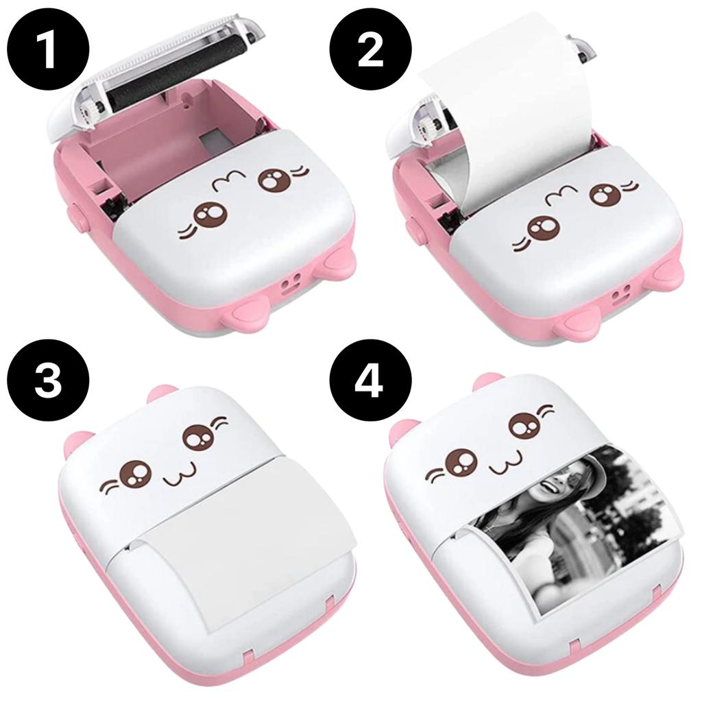 Thermal printer mini labels photos notes multifunction kitty print