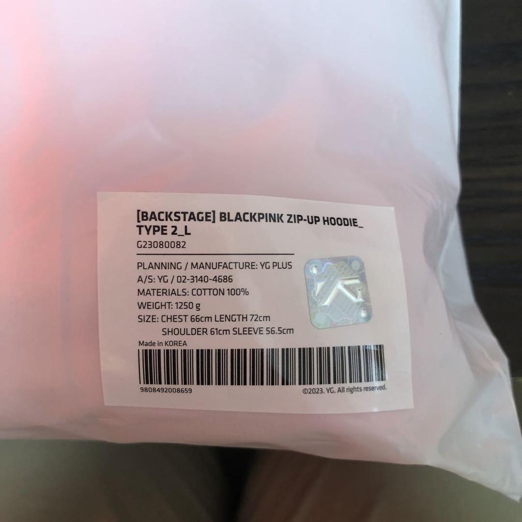 [USED] BLACKPINK BORN PINK Hoodie Pink L Size