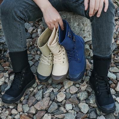 Classical Men Desert Boots Canvas Mens Working Safty Shoes High Top Tooling Boots Men's Ankle Boots Fashion Botas Masculino
