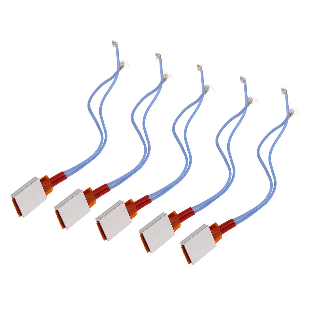 5 Pcs PTC Heating Element Continuous Heat Output Automatic Constant Temperature Ceramic Thermostat Heater Plate