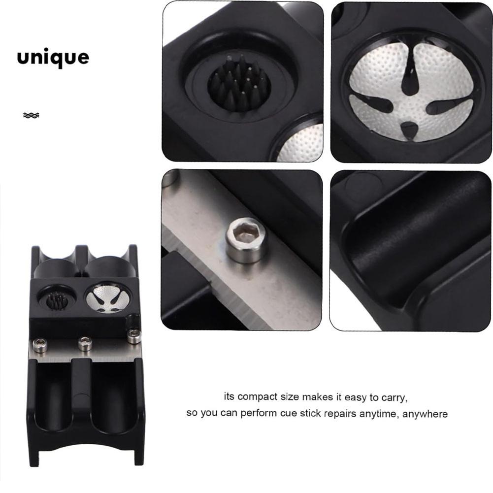 Pool Cue Tip Shaper Pool Cue Tip Repair Tool 9 In 1 Pool Cue Shaping Tool Pool Cue Tips Replacement Kit for Quick Repair