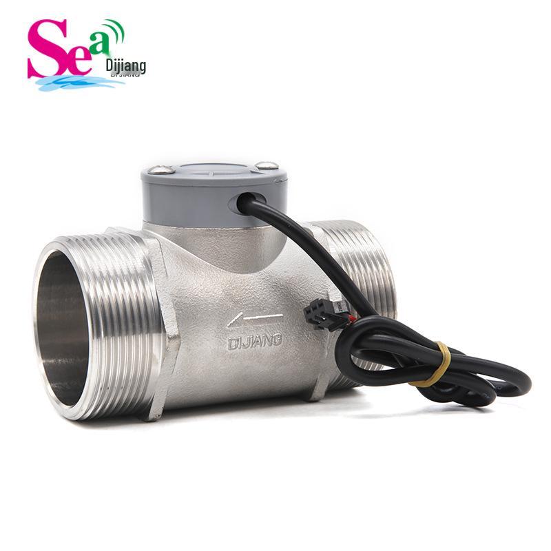 DN15 Water Flow Meter: 1-Inch Stainless Steel Sensor for Large Diameter Sewage Pipelines with Digital Display & 5-Year Warranty