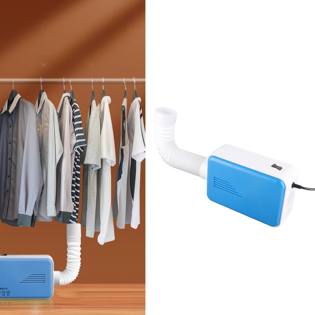 Multifunctional 600W Clothes Dryer Household Small Portable Electric Shoes Clothes Dryer Blue EU