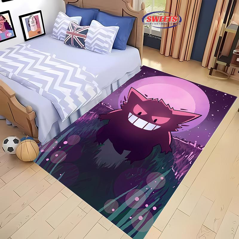 New Arrive! Pokemon Gengar Cartoon Carpet,Rug for Living Room Tapete for Bedroom Sofa Doormat Decor Non-slip Floor Mat Potdemiel