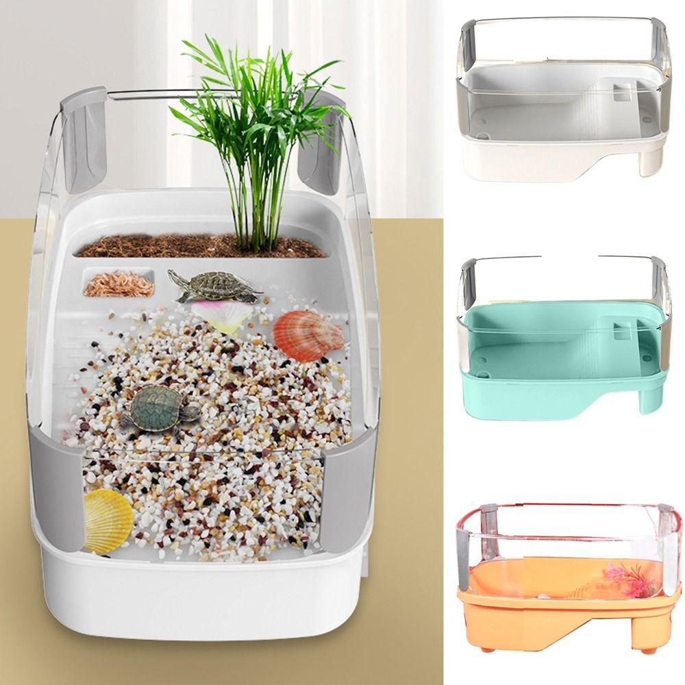 Bask Platform Turtle Tank Bottom Drain Indoor Turtle Enclosure Turtle House Reptile Habitat