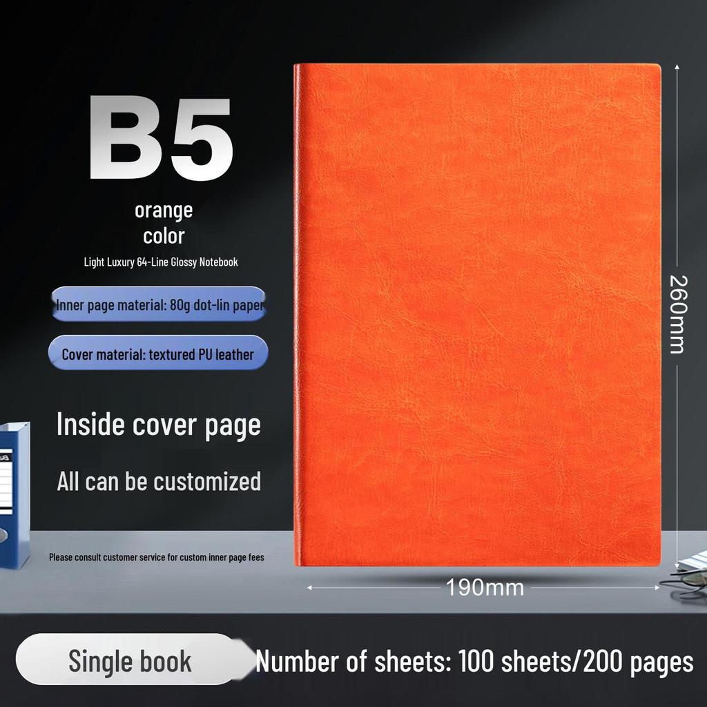 Customizable A5/B5 Business Notebook with Logo - Thick Cover for Office Meetings