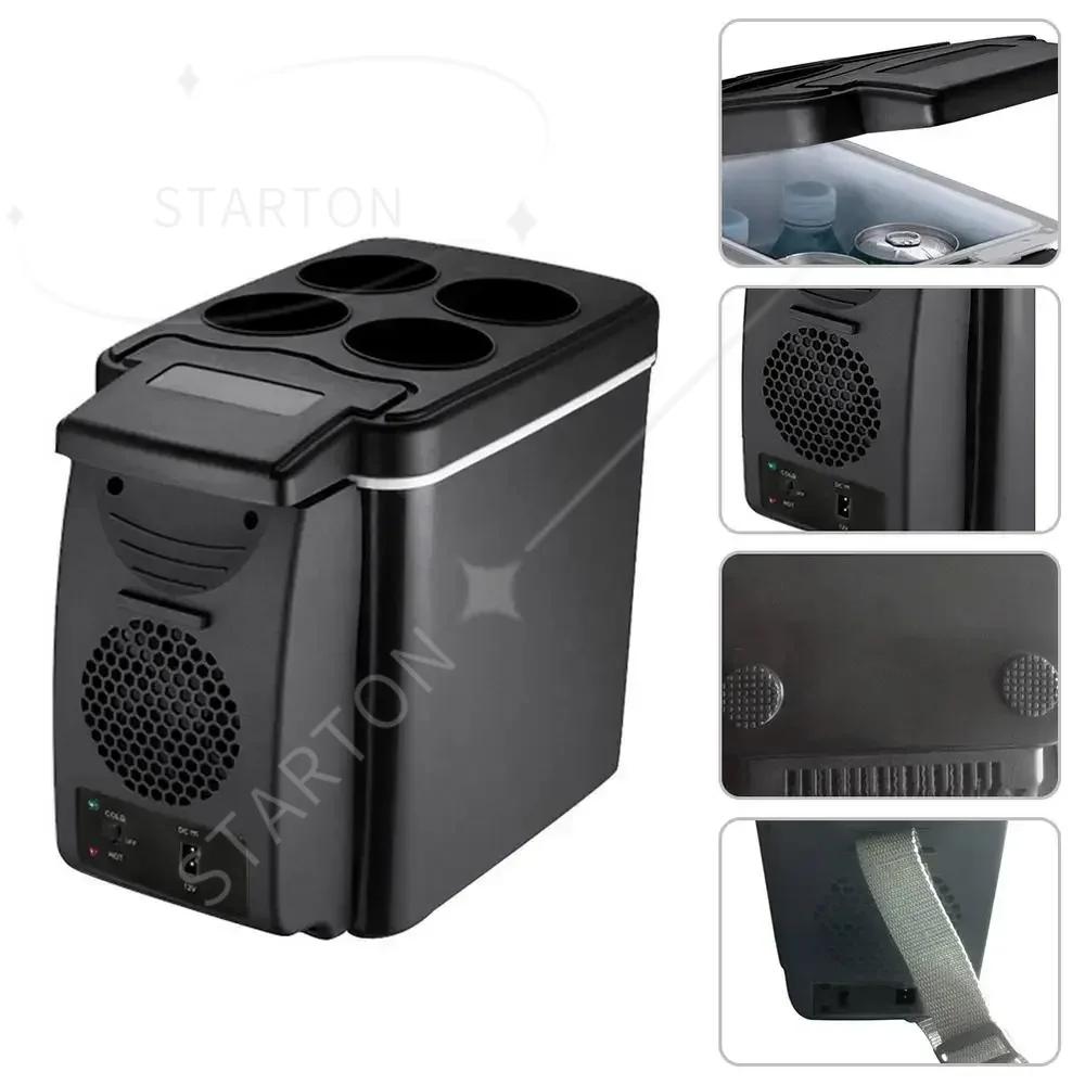 Mini Portable Fridge Freezer Vehicle Refrigeration And Heating Car Electronic Devices 6L 12V Electric Car Portable Ice Box