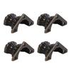 4pcs Antique Brass Jewelry Chest Wood Box Decorative Feet Leg Corner Protector Hardware