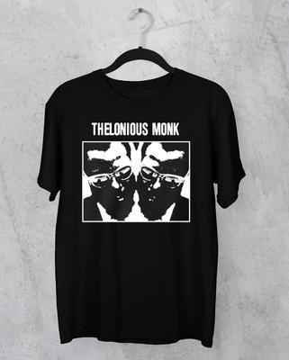 Thelonious Monk NOWA czarna koszulka z krótkim rękawem Wszystkie rozmiary S-5XL XZ778 Koszulka unisex