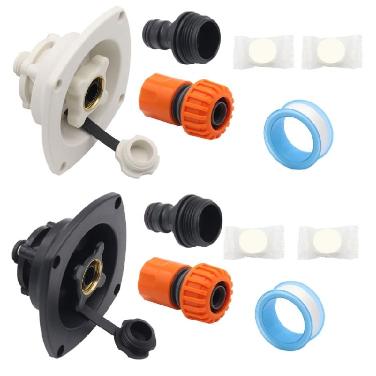 Leak Proof Motorhome Water Inlet Quick Connection Kit Anti Backflow Design UV Resistant PP Material For Campers Boats