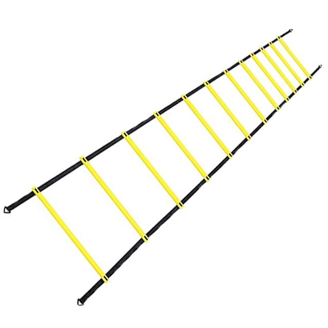 Foldable Agility Ladder & Hurdle Set with Resistance Parachute, Marker Discs, & Bands for Football Training