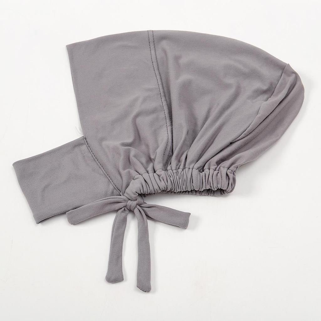 Elastic Milk Silk Neck Warmer Hat - Fashionable Solid Color Ethnic Hat for Middle East, Malaysia, Indonesia