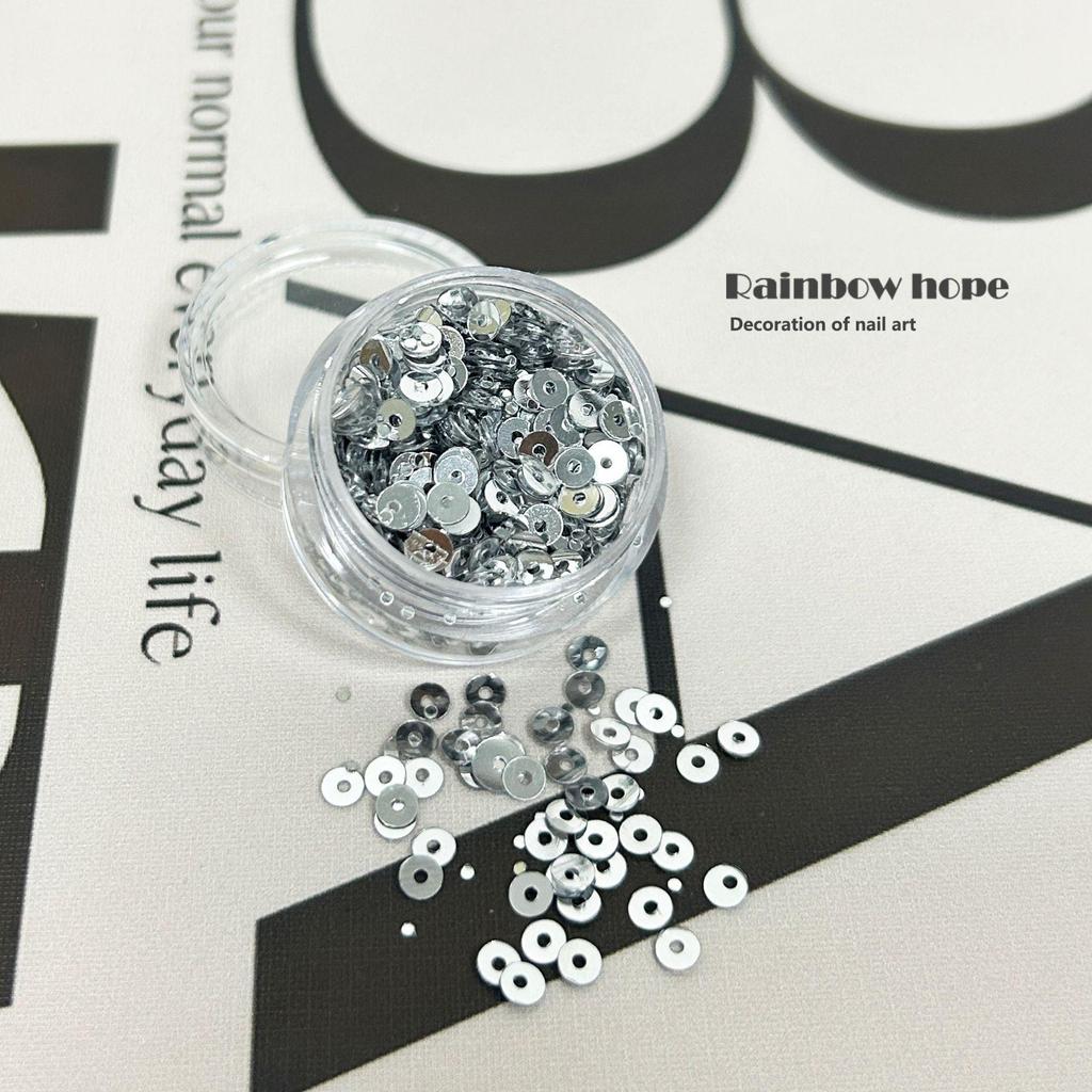 Metallic Copper Coin Nail Sequins - Super Flash Mirror Effect DIY Nail Art Accessories