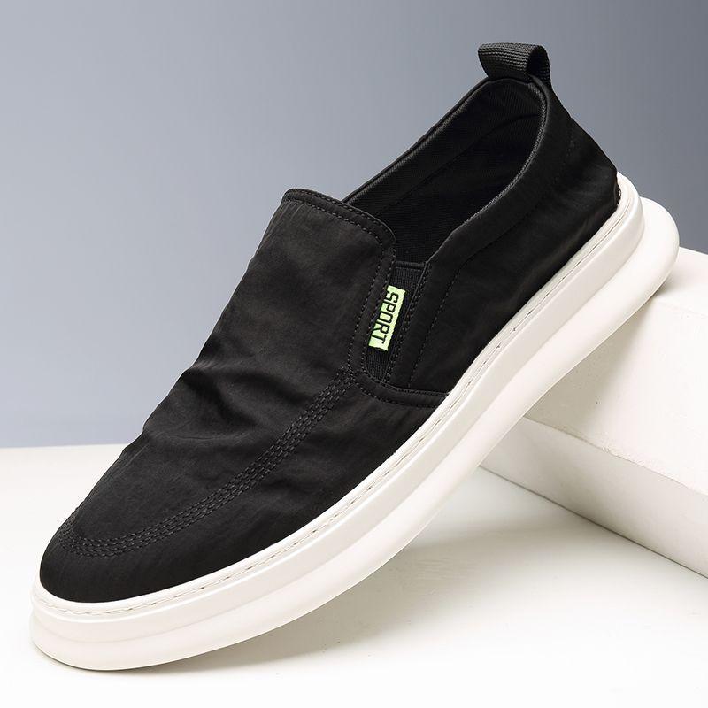 Spring New Canvas Shoes Men'S Korean Version Of One-Pedal Men'S Cloth Shoes Versatile Breathable Lazy Board Shoes Men'S Tide