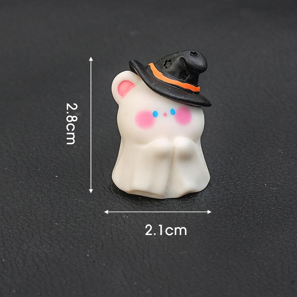 Halloween Auto-Ornamente Mittelkonsole Rückspiegel Niedlicher Kürbis Bär Zylinder Geist Ornament Auto Dekoratives Zubehör