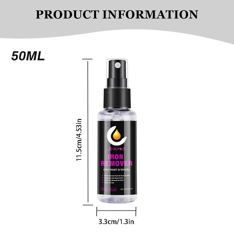 50ml/100ml Wheel Paint Iron Remover Spray Technology Professional Dust Rim Rust Cleaner Auto Detail Chemical Car Cleaning