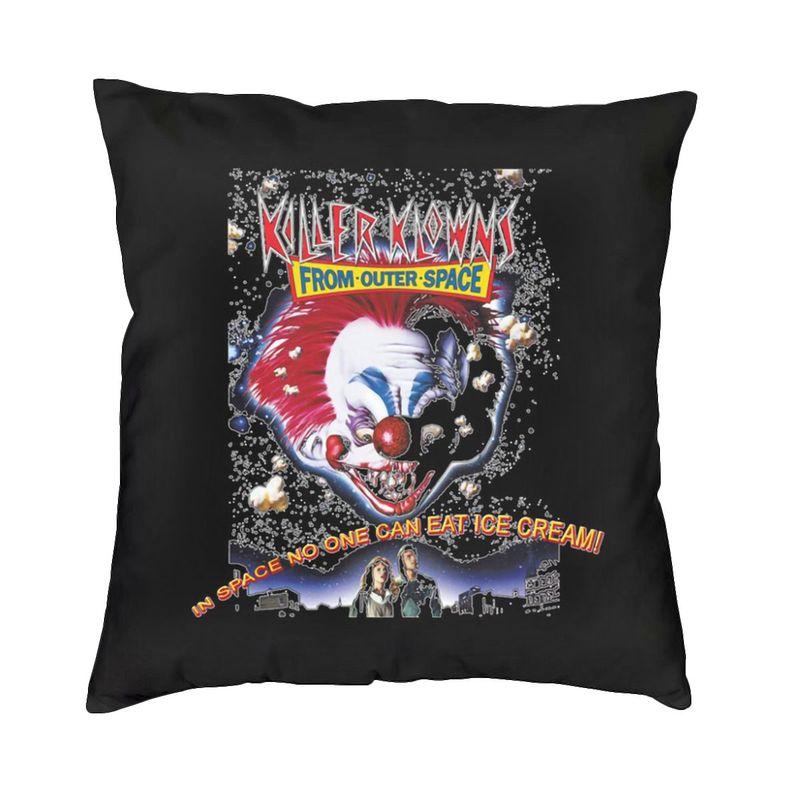 Killer Klowns From Outer Space Funny Horror Movie Cushion Cover 45x45cm Home Decorative Printing Throw Pillow Sofa Double Side