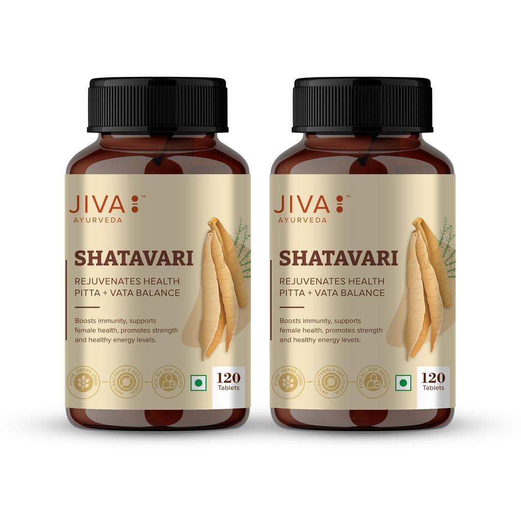 Jiva Shatavari Tablets 500gm | 100% Pure & Natural | Helps To Booss Immunity | Goodness of Shatavari, Babool, Maize & Starch | For Men & Women -