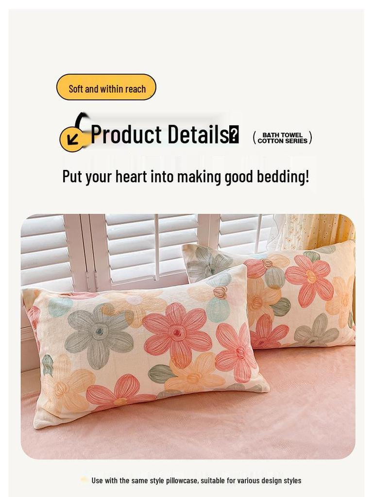 2025 Winter Milk Velvet Bedding Set: Fresh Coral Fleece & Flannel Duvet, Bed Sheet, Pillowcase