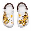 Crocs Classic clog Sunshine Graffiti EVA Fashionable, Comfortable and Versatile Hole Shoes Unisex Orange Colour