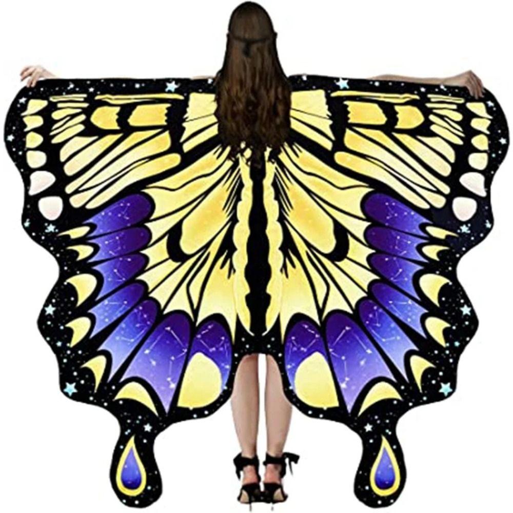 Rotating Butterfly Wings Shawl Dress Up Butterfly Shawl Cape Fairy Wings Cloak Festival Party