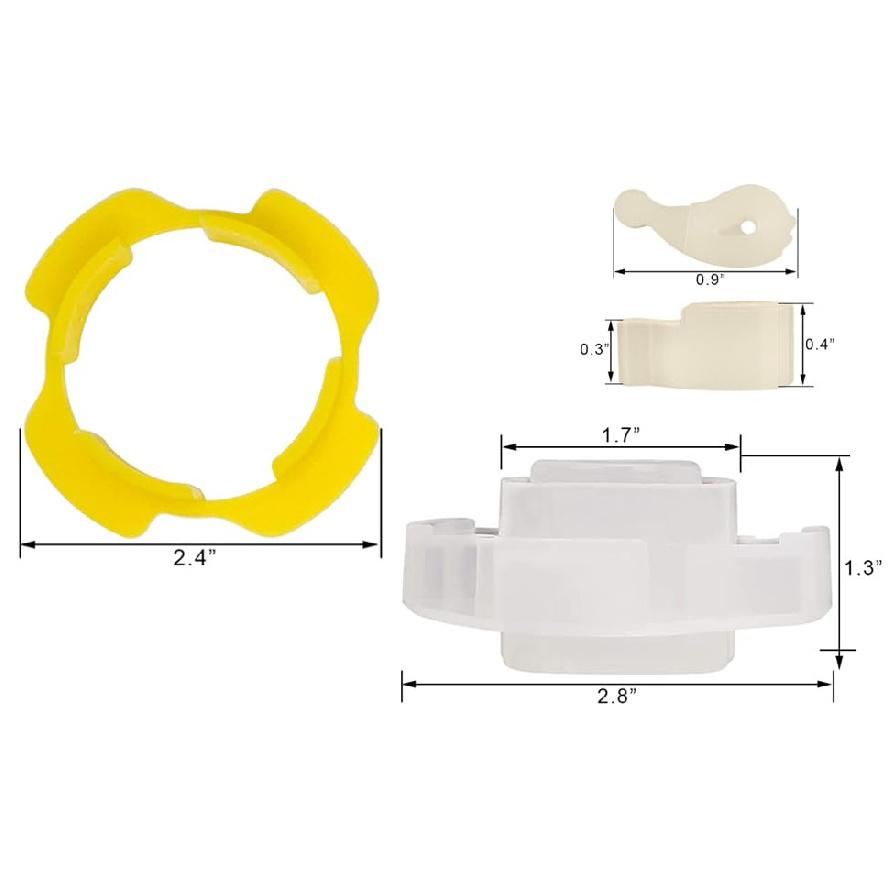 #285809 Agitator Repair Kit Fits 3951682 3951650 Replacement Parts New for Whirlpool, white