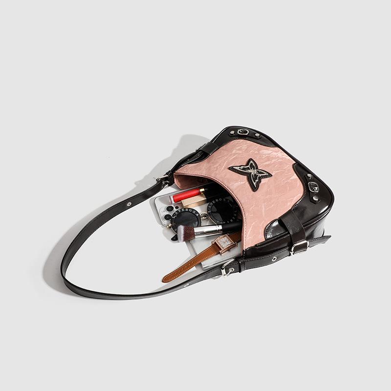 Niche Sweet Cool Fashion Underarm Bag American Retro Butterfly Dual-purpose Crossbody Bag Motorcycle Bag Female