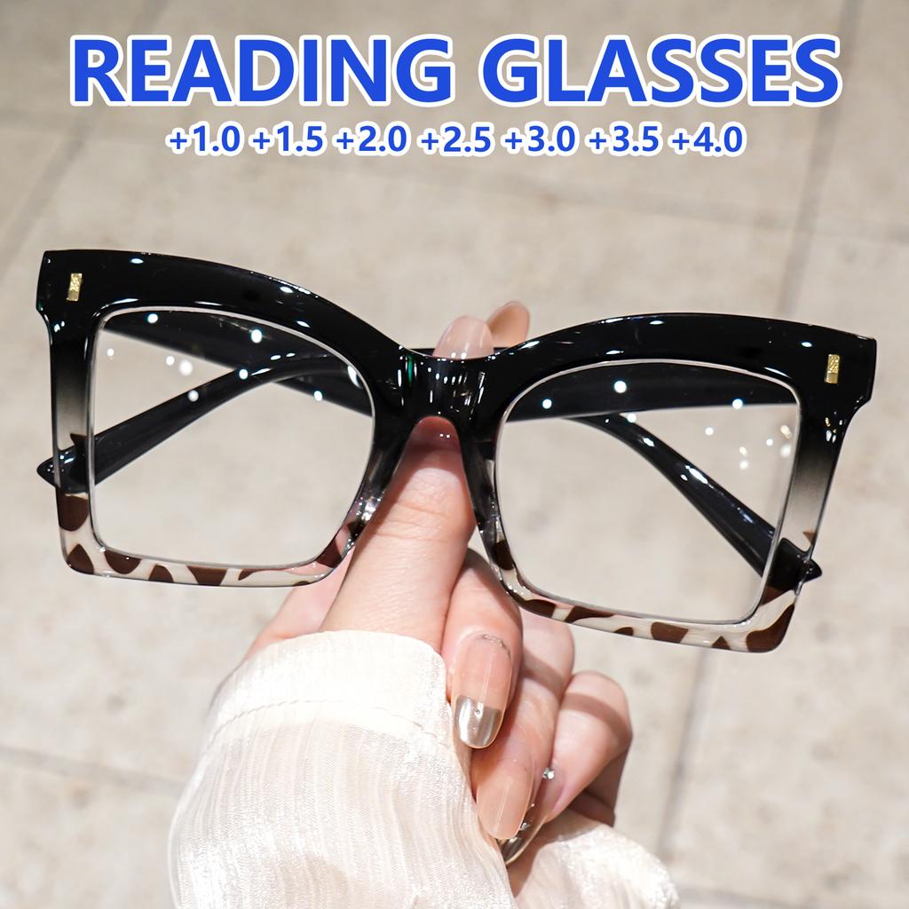 Stylish Cat-Eye Frame Reading Glasses, Retro Simple Reading Glasses for Men and Women, Farsighted +1.0 To +4.0